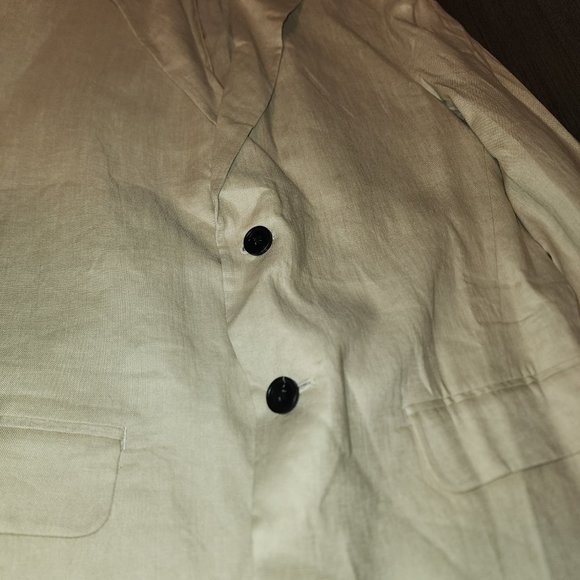 Quince Men’s 100% European Linen Blazer NWT Khaki Large - Picture 4 of 10